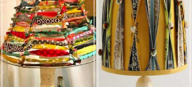 Абажур для настольной лампы своими руками, различные варианты