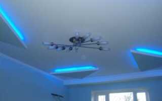 Как самому сделать потолок с подсветкой из гипсокартона