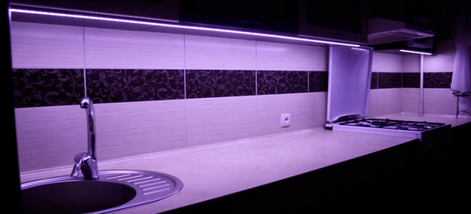 Подсветка рабочей зоны на кухне: варианты освещения (фото)