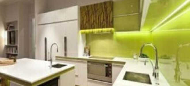 Варианты подсветки рабочей зоны в кухне