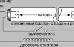 Подробная схема подключения люминесцентной лампы, устройство 