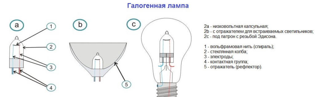Разновидности и устройство лампы