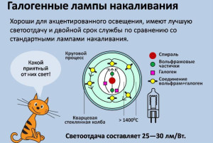 Галогенная лампа, принцип работы
