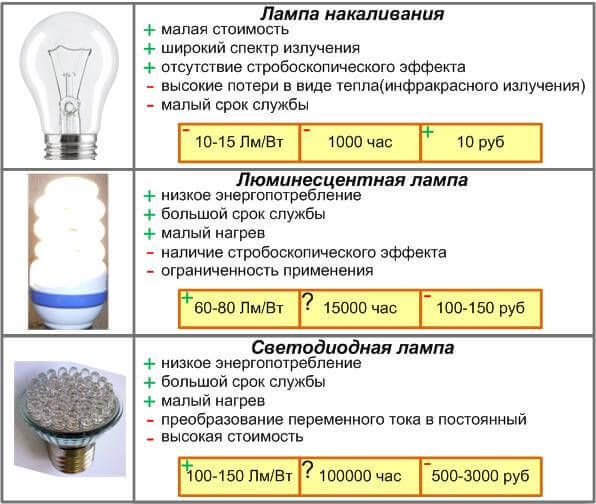 Сравниваем популярные источники света