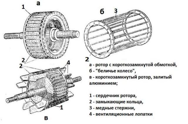 Устройство короткозамкнутого ротора