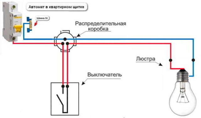 Как подключить одноклавишный (одинарный) выключатель с подсветкой: схема